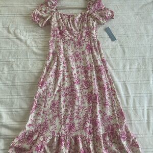 London Times Pink and Cream Floral Dress